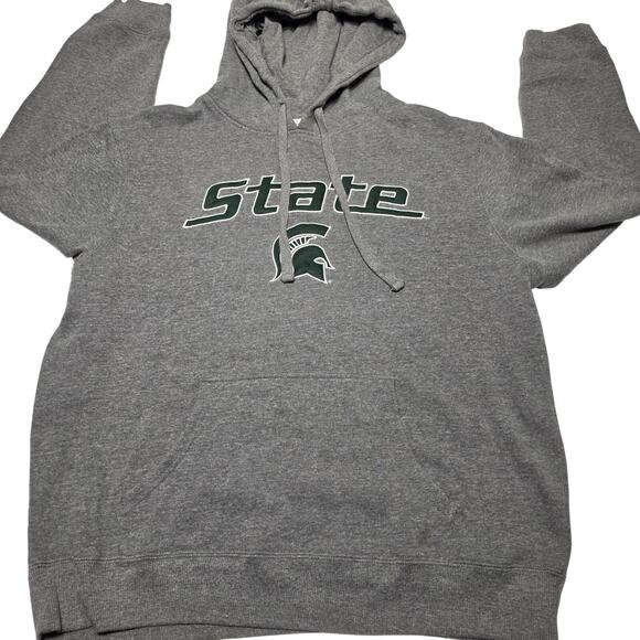Michigan State Spartans Hoodie Men's XL Grey Stitched Captivating Y2k - Picture 1 of 6